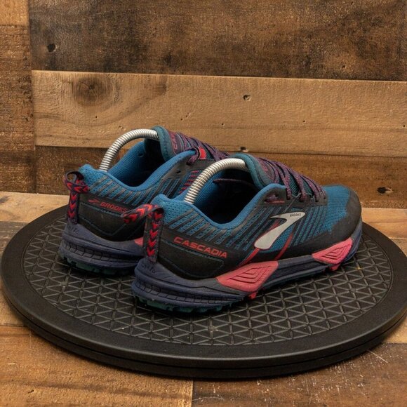 BROOKS CASCADIA 13 WOMENS ATHLETIC SHOES RUNNING WALKING GREEN PURPLE SIZE 9.5B - Picture 8 of 9